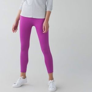 Lululemon Zone In Crop Leggings Size 6 Ultra Violet Purple 21” W6F11S Seamless